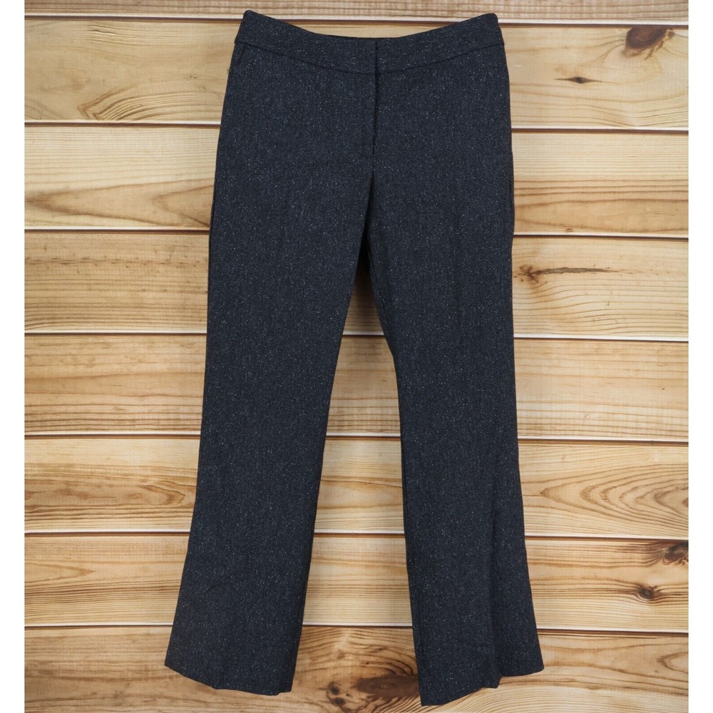 Ann Taylor Dress Pants Womens 8‎ Gray Heathered Pockets Mid Rise Business Career